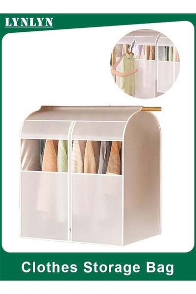 Generic Extra Large Hanging Garment Rack Cover, Reusable PEVA Clothes Storage...