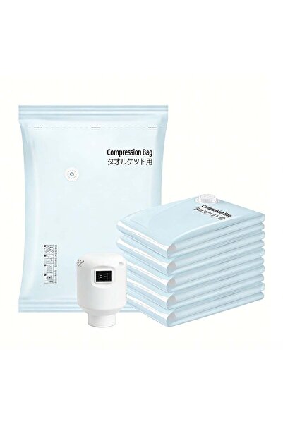 Generic Vacuum Storage Bags Large 5 pack with Air Pump, 80 x 100 cm Reusable ...