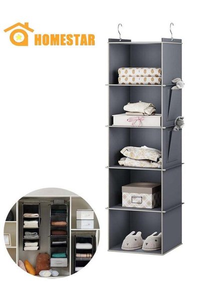 Generic 5 Tier Hanging Closet Organizer, Hanging Storage Organizer, Wardrobe ...
