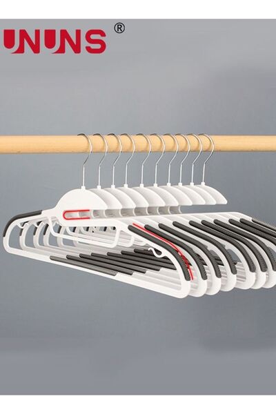 Generic 10-Piece Non-Slip Hanger Set,360° Swivel Hook,Horizontal Bar Design,H...