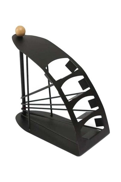 Generic 4-Compartments Metal Remote Holder Black Medium