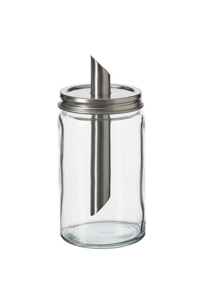 Generic Sugar shaker, clear glass/stainless steel, 15 cm