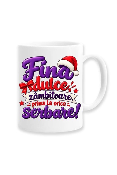 OEM Cană pentru fiica de ciobană cu mesaj: ''Fiica de ciobană dulce și zâmbit...