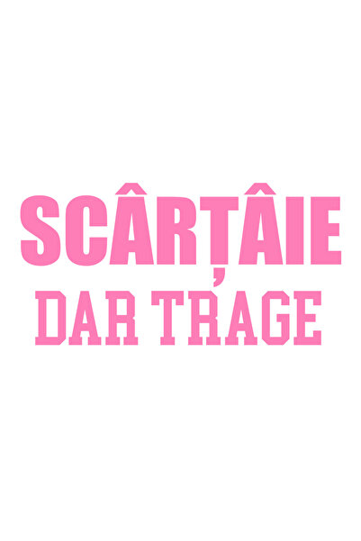 OEM Autocolant auto  "Scârțâie, dar trage ", 12cm, Roz