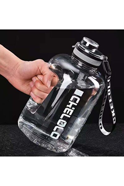Generic 1.6L Big Water Bottle with Strap and Time Marker, Bpa-Free Large Wate...