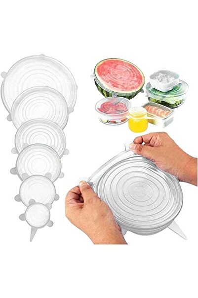 Generic Silicone Stretch Lids 6 Pack Suction Lid - Multi Size Stretchable Cov...