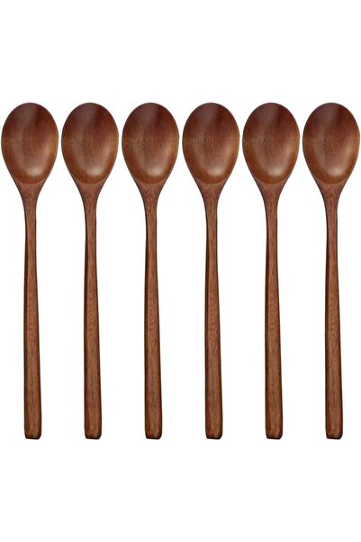 Generic 6 Pcs Natural Wooden Kitchen Spoon Set – 9 Inch Coffee Spoon Mini Tab...