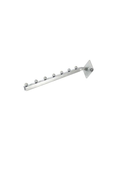 Generic Steel Cloth Slide 7 Balls Wall Hanger, Silver
