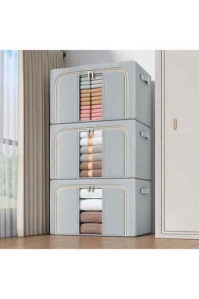 Generic Storage Bins with Lids, Stackable Storage Containers, Folding Storage...