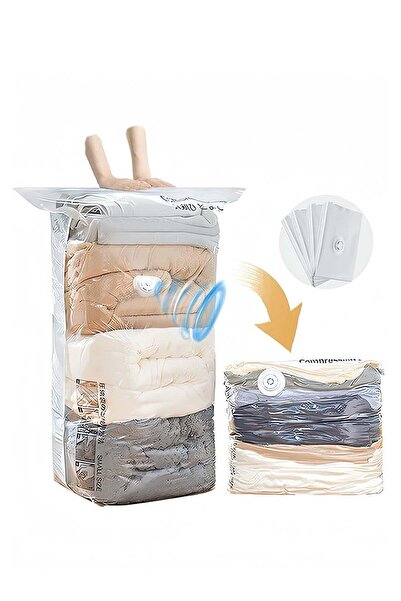Generic 4-Piece Vacuum Storage Bags,No Pump Required,Space Saver Bags,Jumbo C...