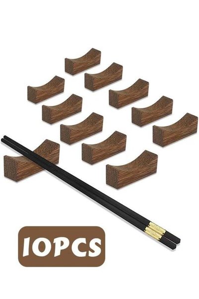 Generic 10PCS Wooden Chopstick Rests and Holders for Home, Hotel, Resta, uran...