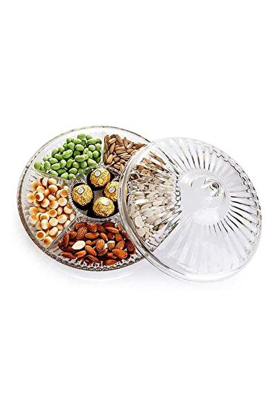 Generic Clear Premium Acrylic Tray With 6 Dividers And A Stylish Matching Lid...