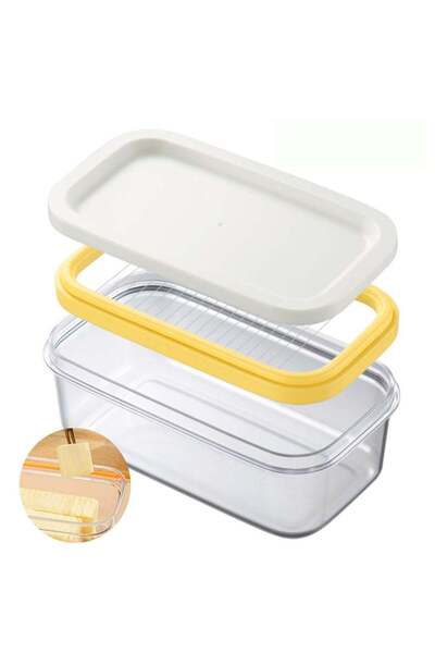 Generic Butter Box, with Transparent Lid Refrigerated Butter Slicer Cutter St...