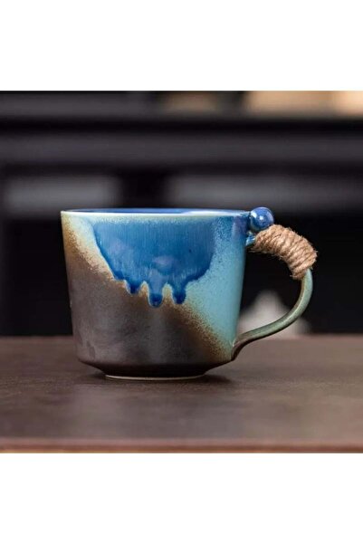 Generic Handmade Rustic Ceramic Japanese Style Mug with Rope Handle – Artisan...