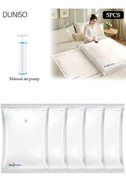 Generic 100x70CM Vacuum Storage Bags 5 Pack, Heavy-Duty Reusable Space Saver ...
