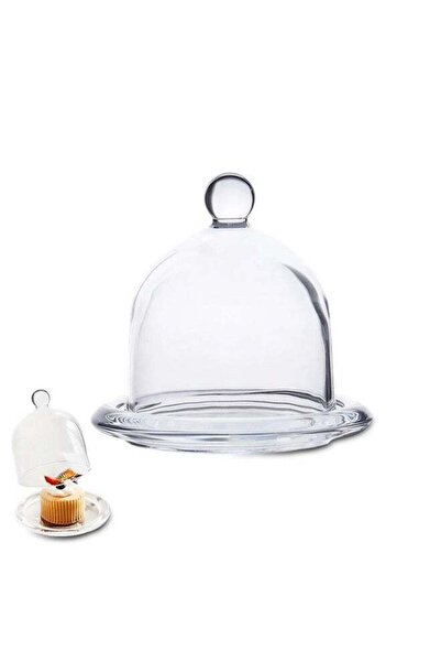 Generic Stylish and Cute Glass Cake Stand with Base, Mini Decorative Cake Tra...