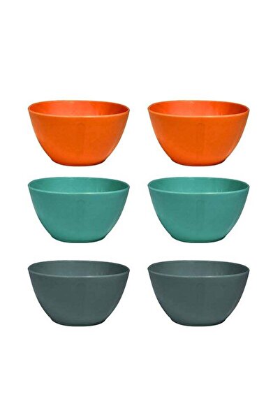 Generic Feelings 10.5cm Plastic Salad Bowl 6-Piece Set, 230ml Each – Compact ...