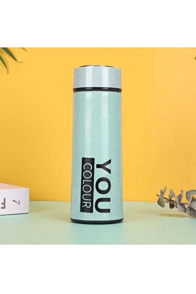 Generic Fashionable Glass Cup Water Bottle 450ml Green