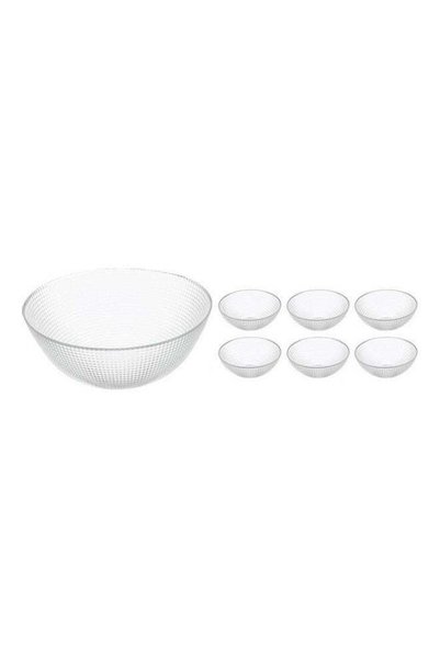 Generic Generation Glass Serving Bowl Set, 7 Pieces Clear