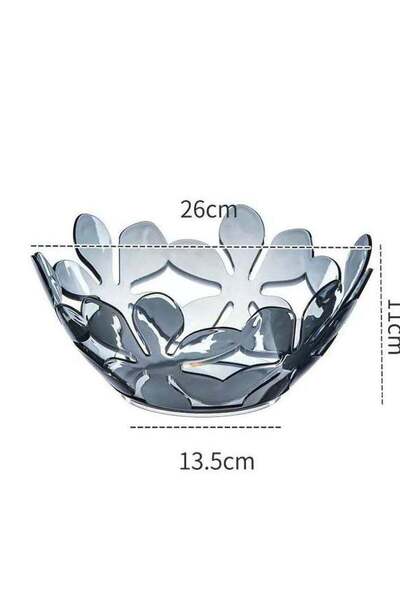 Generic Creative petal-shaped fruit basket transparent flower hollow fruit de...