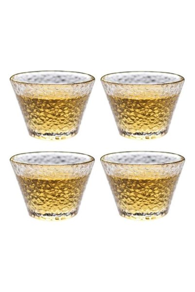 Generic 4 Piece Glass Coffee Cup Clear