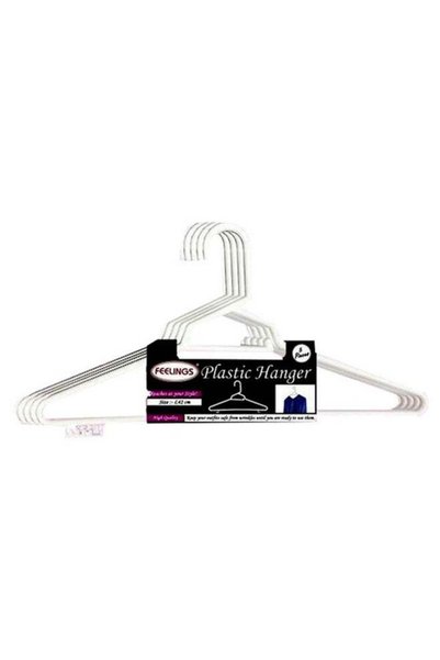 Generic 5-Piece Cloth Hanger Set White
