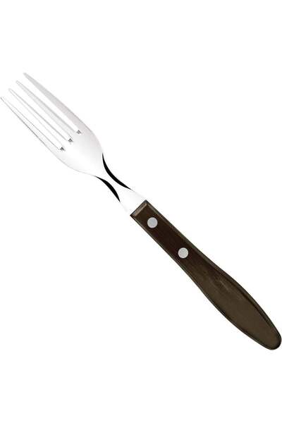 Generic Jumbo Fork with Brown Polywood Handle, 21.5 cm