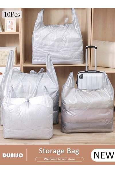 Generic 10pcs Plastic Storage Bag Set, Large Capacity Closet Storage Organize...