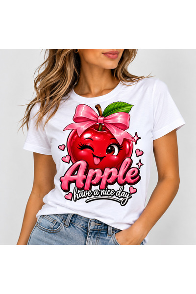 Generic Brand Tricou imprimat digital DTG - APPLE - Cadoul perfect