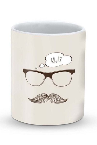 Generic Premium What Hipster Designer Mug Beige/Brown