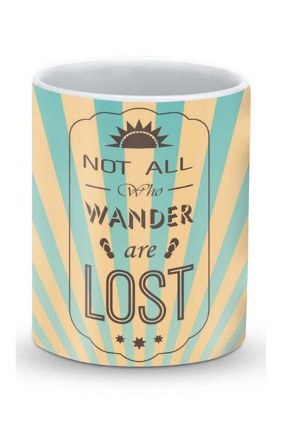 Generic Premium Wanderers Designer Mug Beige/Blue/Brown