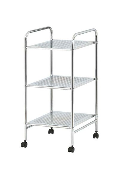 Generic Zenments 3 Tiers Metal Shelf Trolley, Steel Utility Cart Serving Cart...
