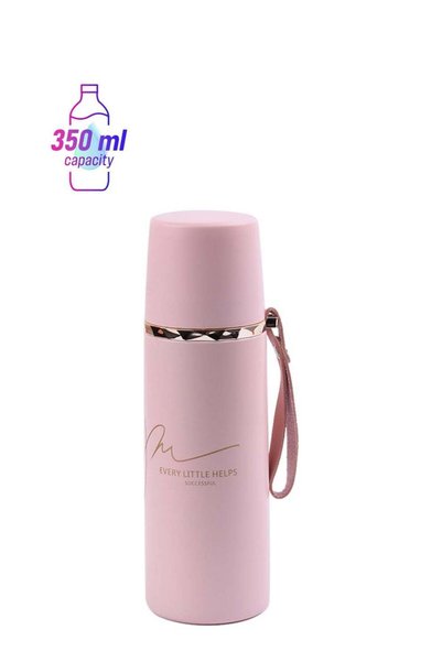 Generic Stainless Steel Thermal Travel Water Bottle Pink 350ml