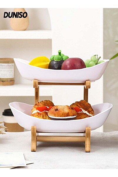 Generic 2 Tier Fruit Basket Kitchen Fruit Bowl Long Lasting Elegant Fruit Sto...