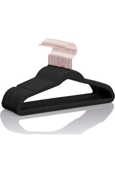 Generic MIZGI Premium Kids Velvet Hangers (Pack of 50) 14" Wide with Copper R...