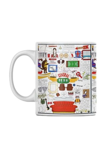 Generic Friends Printed Mug White/Red/Yellow 350ml