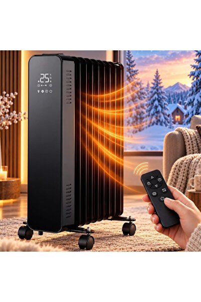 Infiniteea ™   Ψηφιακή Ηλεκτρική Θερμάστρα με Τηλεχειριστήριο, 2000 W, 9 Στοι...