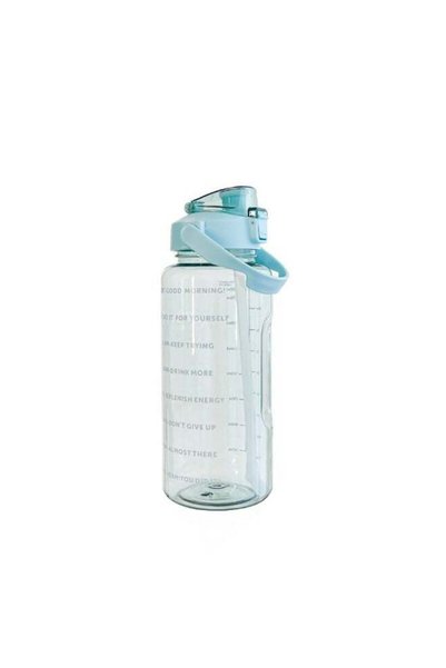 Generic 2L Large Capacity Water Bottle with Silicone Straw (Multi-color Optio...