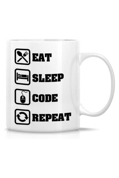 Generic Funny Mug - Eat Sleep Code Repeat Programmer Software Engineer 11 Oz ...