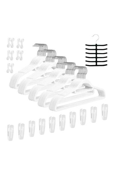 Generic Non Slip Velvet Hangers Suit Hangers 20 Pack Ultra Thin Space Saving ...