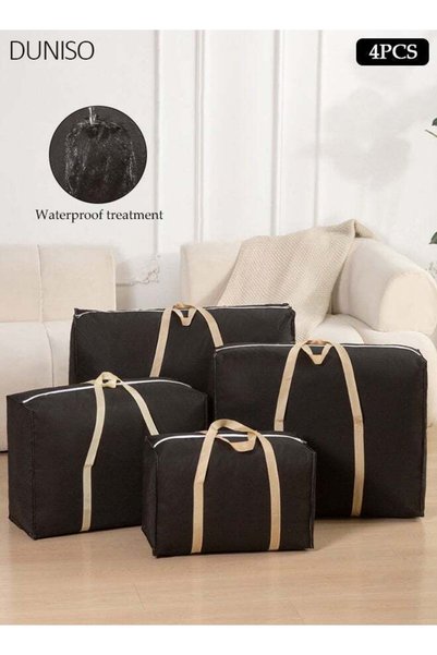 Generic 4‑Pack Moving Storage Bag, Thickened Reinforced Heavy‑Duty Oxford Fab...