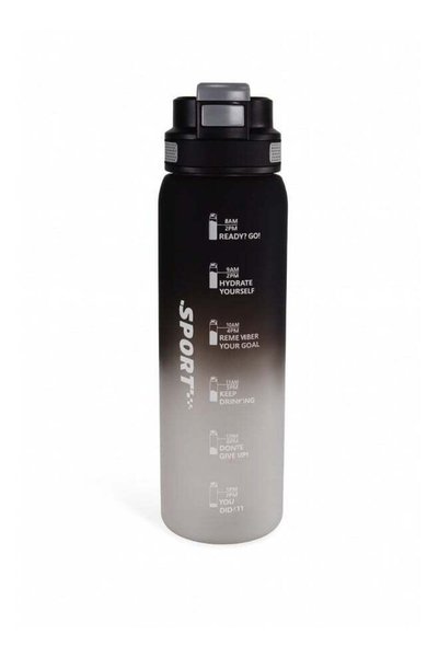 Generic 1000ml Motivational Sports Water Bottle with Time Markers, One-Touch ...