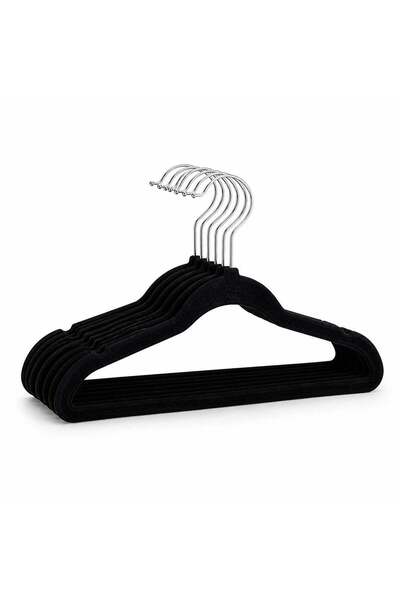 Generic Homesmiths Slim Velvet Non-Slip Suit Hangers, Black, 7-Pack, Space-Sa...