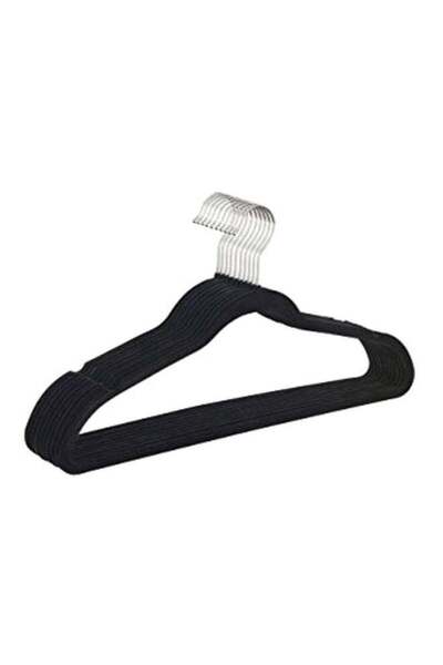 Generic 50-Piece Velvet Non-Slip Clothing Hanger Black 0.2x17.9x9.2inch