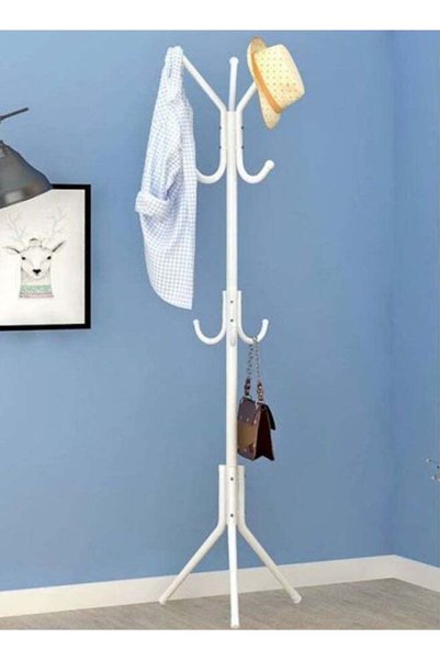 Generic Metal Cloth Rack Clothes And Coat Hanger Garments Elegant White Free ...