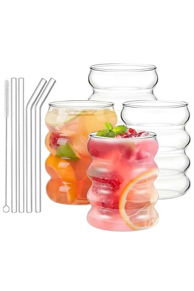 Generic Beauenty Ice Coffee Cups,Clear Glass Coffee Cups,Soda Cup,Milk Shake ...