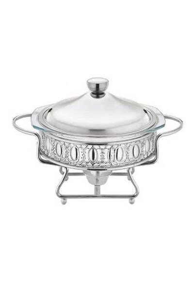 Generic Round Glass Buffet Stove Food Warming Container