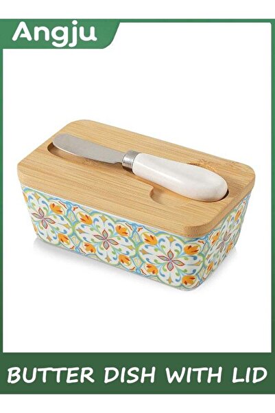Generic Butter Dish with Lid, Large Butter Crock for Countertop, Bohemian Cer...