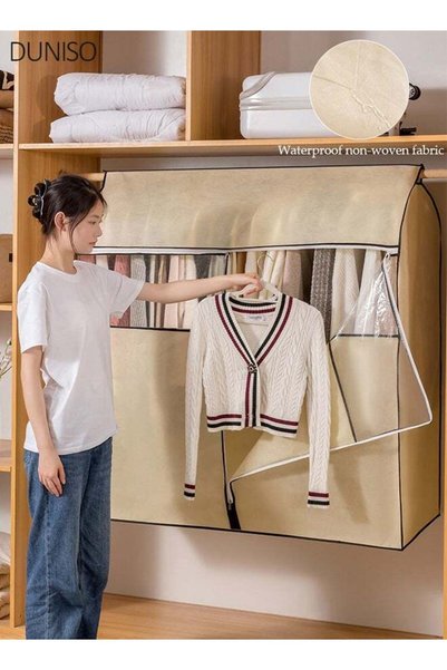 Generic Hanging Garment Bags for Closet Storage, Clothes Rack Dust Cover with...