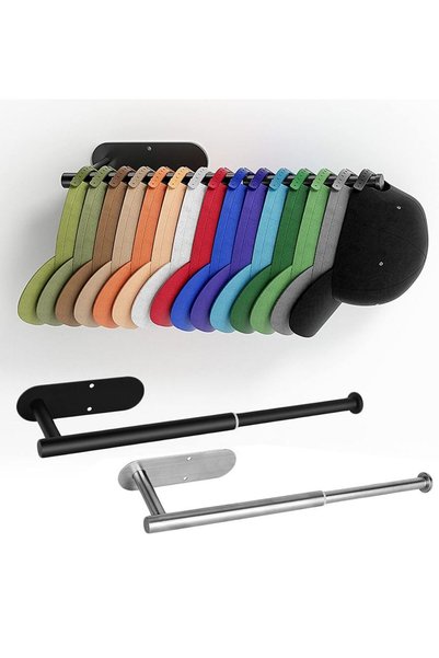 Generic Hat Racks for Baseball Cap Drilled, Paper Towel Holders Or Strong Adh...